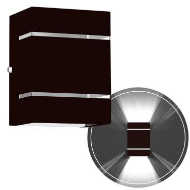 Imagem de Arandela Externa 2 Frisos Foco Fachos Parede Muro Tabaco