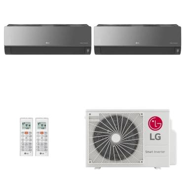 Imagem de Ar-Condicionado Multi Split Inverter LG 21.000 (1x Evap HW Artcool 12.000 + 1x Evap HW Artcool 18.000) Quente/Frio 220V
