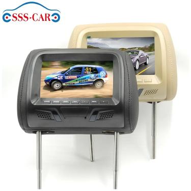 Imagem de Universal substituição encosto de cabeça jogador com construído em monitor e telas  7 "  DVD  carro