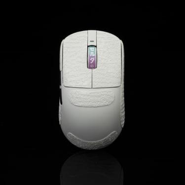 Imagem de Hokeyio Adesivo Gamer Mouse Grip Tape para VGN Dragonfly R1 Pro MAX VXE Antiderrapante Suck Sweat Pre Cut Easy Install CS Letter White