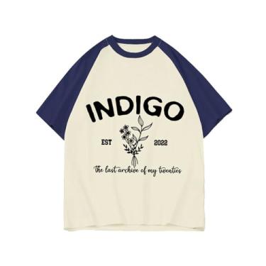 Imagem de Camiseta Rm Solo índigo, camisetas soltas k-pop unissex com suporte impresso camisetas de algodão Merch, Bege, G