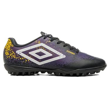 Imagem de Chuteira Society Umbro Cosmic Preto/Branco/Roxo 39