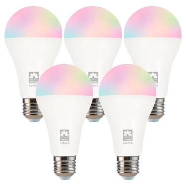 Imagem de Kit 5 Lâmpada Inteligente 11W Rgb Wifi Google Alexa Colorida - Kian