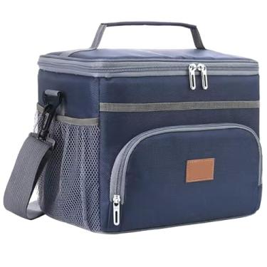 Imagem de Bolsa Termica Cooler Mantem Temperatura 15L Espaçosa Churrasco Praia Camping Lazer Bolso Impermeavel (AZUL)