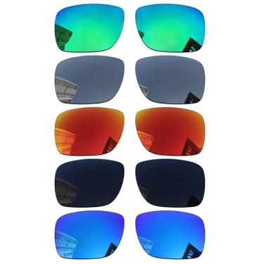 Imagem de Acefrog 5 pares de lentes polarizadas de substituição para óculos de sol Oakley Ray-Ban Justin RB4165 54 mm, ajuste perfeito, à prova de estilhaçamento, antiarranhões, pacote econômico