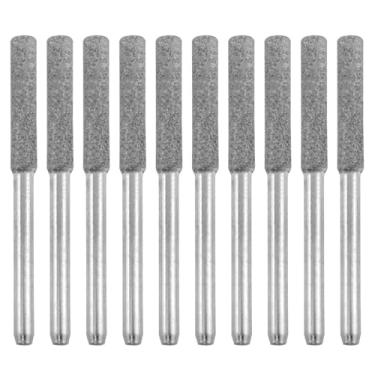 Imagem de zutisay Afiador de motosserra afiador de motosserra para madeira, molde, aço, etc. (diâmetro da lâmina 20 mm diâmetro do cabo 3 mm) 10 peças