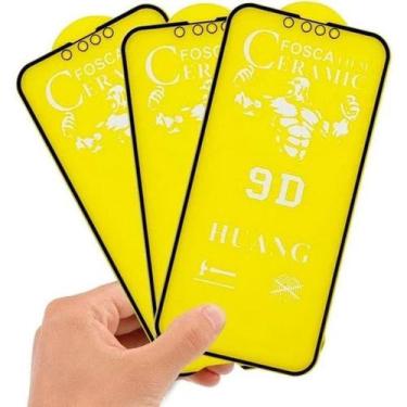 Imagem de Kit 3 Películas Cerâmica Fosca + Capa Capinha Transparente para Iphone