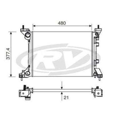 Imagem de Radiador Grand Siena 2010 a 2016 Visconde 12542