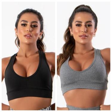 Imagem de KIT 2 Top Fitness Feminino Nadador Academia - blees, Sortidas, M