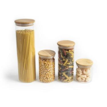 Imagem de Kit Potes de Mantimento Circular 400/600/800/2000ml - 4 pçs Oikos, U, 