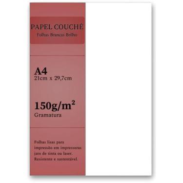 Imagem de Papel A4 Couche Brilho 150G 100 Folhas 21X29,7Cm Laser - Best