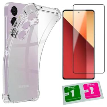 Imagem de [GL CASES] KIT Capa Capinha Case Samsung Galaxy A55 Slim Clear Anti Impacto Reforçada Silicone Transparente Flexível Anti Choque + Pelicula Samsung A55 De Vidro 3D Cobertura Total