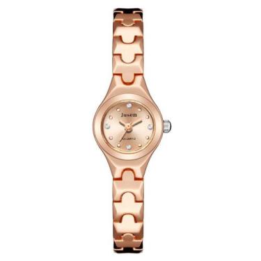 Imagem de Relógio Feminino Mini Dourado Rosé Luxo Analógico Pequeno - PENDULARI