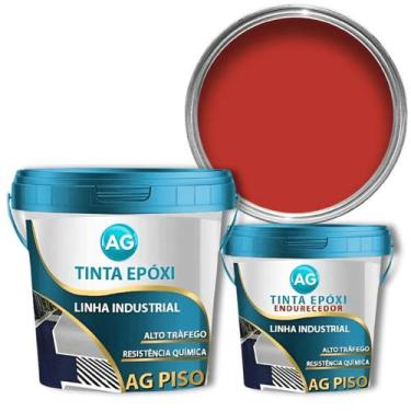 Imagem de Tinta Epoxi Industrial Vermelho Flamejante AG - RAL3000 - Resinas ag, 