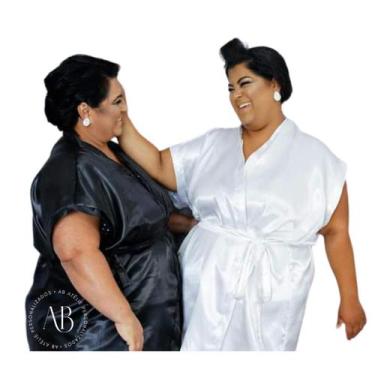 Imagem de Robe PLUS SIZE Hobby Bordado Noiva Madrinhas Casamento salao studio - 