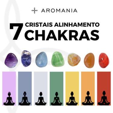 Imagem de Kit 7 Cristais dos Chakras 100% Naturais Pedras Roladas - Aromania Ess