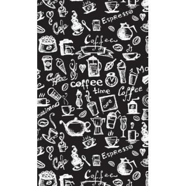 Imagem de Papel de Parede Adesivo Café Expresso fundo Preto e branco CAS 57 - IC