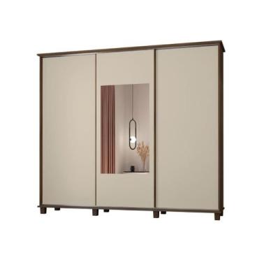 Imagem de Roupeiro/Armário/Guarda Roupas/Organizador BEN Com Espelho Central 5 p