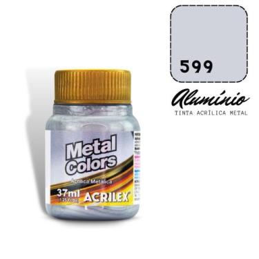 Imagem de Tinta Acrilica Metal Colors Acrilex 37ml 599 Aluminio