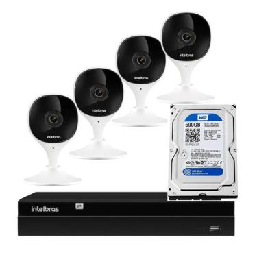 Imagem de Kit 4 Câmeras IMX Full Hd Wi-fi Com Hd 500gb E Nvd 1304 - Intelbras