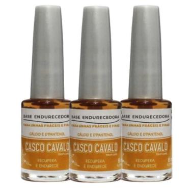 Imagem de Kit 3 Base Endurecedora Casco Cavalo 8Ml - Trop Care