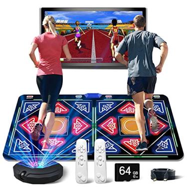 Imagem de HSAHL HDMI Musical Electronic Dance Mats with Camera,64G Memory Card,It Features 1030 Games and 700 Songs,Double User Fitness Dance Pad Dancing Mat for Kids & Adults, Gift for Boys & Girls