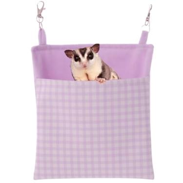 Imagem de Copfeu Bolsa de dormir Sugar Glider, bolsa suspensa para gaiola de verão, acessórios de gaiola respirável e brinquedos para planadores de açúcar, porquinhos-da-índia, saco de cama suspensa para