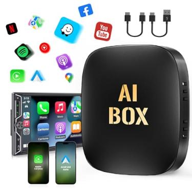 Imagem de Wireless Carplay Adapter, 2-in-1 for Apple Carplay and Android Auto, Comes with Youtube and Nexflix, You Can Download The App, Plug and Play, for Iphone IOS10+ / Android 11+(2+32GB)