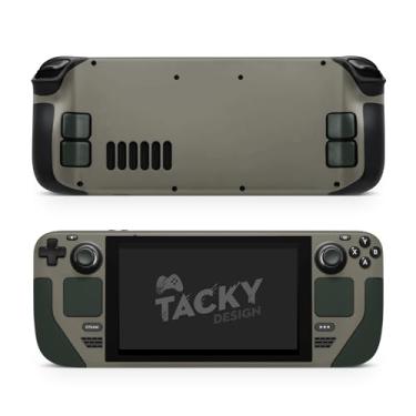 Imagem de TACKY DESIGN Película tática verde-oliva e camuflagem escura compatível com Steam Deck Skin LCD e OLED, decalque de vinil artístico premium 3M, capa colorida com envoltório completo