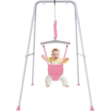 Imagem de Suéter infantil com suporte, conjunto de balanço infantil para brincar em ambientes internos/externos, suéter alegre para bebês de 6 a 24 meses, suéteres e balanços para bebês com corrente ajustável