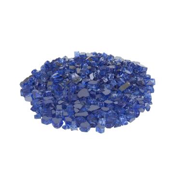 Imagem de Vidro de fogo temperado reflexivo brilhante premium para lareira a gás ou propano para lareira ao ar livre, fácil de instalar e estimular a experiência de visualização - 4,5 kg - azul safira