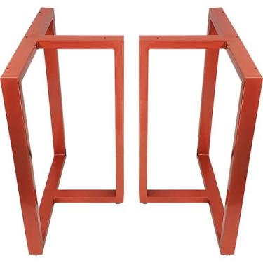 Imagem de Base de Mesa de Jantar Kansas para Tampos de Vidro Pedra e Madeira até