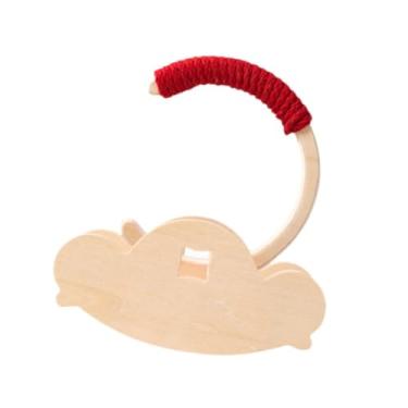 Imagem de Generic Playground para papagaios, mesa interativa com suporte para pássaros, brinquedo de exercício versátil de madeira para periquitos e calopsitas, Vermelho