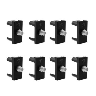 Imagem de Kit 8 Tomadas Antena Tv - Conector F Pial Plus+ Preto 615030pt