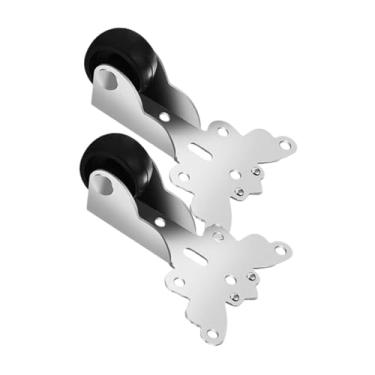 Imagem de Amagogo 2x Rodas Direcionais Rodízios Fixos para Serviço Pesado Hardware Suporte de Instalação Vertical Rolo Polia de Trilho para Porta Deslizante