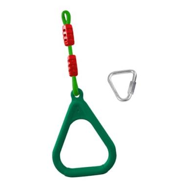 Imagem de UGPLM Argolas de ginástica Argolas de ginástica fáceis de instalar Balanço de escalada seguro Argola de selva para treino em casa em ambientes internos, Verde