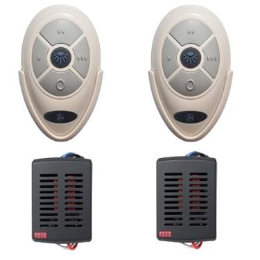 Imagem de Kit de controle remoto universal para ventilador de teto com regulador de intensidade de luz - ventilador de 3 velocidades e LED regulável, compatível com ventiladores Harbor Breeze, Hunter, Hampton