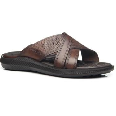 Imagem de Chinelo Pegada Em Couro Ref 133158-01 Pinhao 043