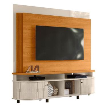 Imagem de Estante Home Theater Daytona Cinamomo Off White – Madetec
