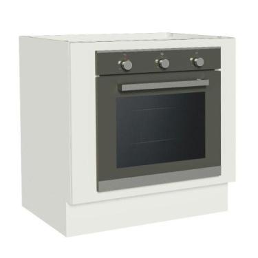 Imagem de Balcão Para Forno Embutir 80x60cm Sem Tampo Branco - MADESA