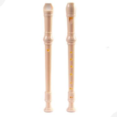 Imagem de Flauta Doce Germânica Soprano Com Limpador e Bag Marquês, Creme