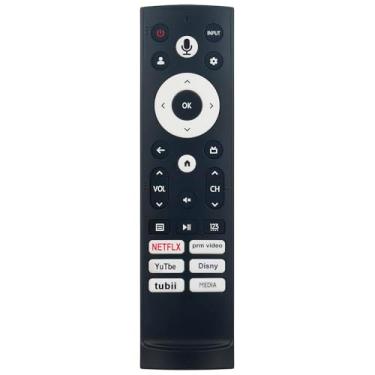 Imagem de Beyution Controle remoto de voz de substituição ERF3W90H compatível com Smart TV Hisense 43A68H 50A65H 50A68H 55A65H 55A68H 65A65H 65A68H 75A65H 75A68H 65A6H 55U6H 75U6H 55U7G 55U7G U8H 65 U8H 55U68H