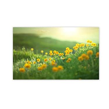 Imagem de Pintura de arte de parede em tela de paisagem - flores amarelas de primavera - impressão de imagem de natureza em tela-paisagem em tela - pôster e impressões de decoração de parede 40 x 65 cm 15 x 65