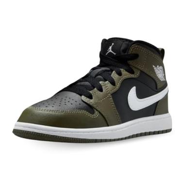 Imagem de Jordan 1 Tênis infantil médio (DQ8424-092, preto/verde-oliva/branco), preto/verde-oliva médio/branco, 13 Little Kid