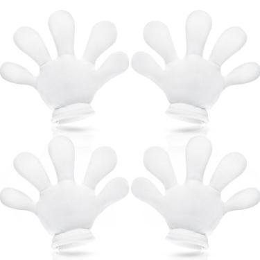 Imagem de Luvas de fantasia Geyoga White Jumbo Cartoon Hands, 2 pares