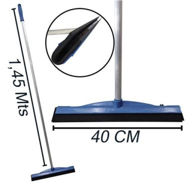 Imagem de Kit Rodo Com Cabo Alumínio 40 Cm Profissional Limpa e Seca Tudo - Vend