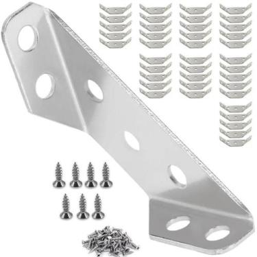 Imagem de 40 Cantoneira Inox Móveis + 280 Parafusos Soberba Phillips - Nilosdeco