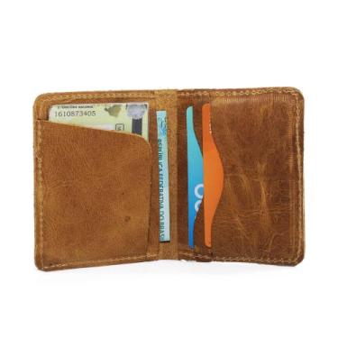 Imagem de Carteira Masculina Pequena Cnh Cédula Cartões em Couro Legítimo - Pamp