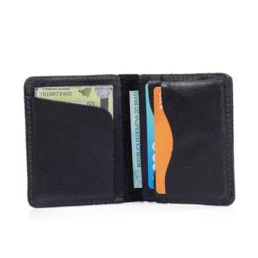 Imagem de Carteira Masculina Pequena Cnh Cédula Cartões em Couro Legítimo - Pamp