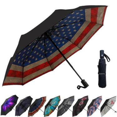 Imagem de Guarda-chuva LLANxiry Small Compact Travel Abrir/Fechar Automaticament